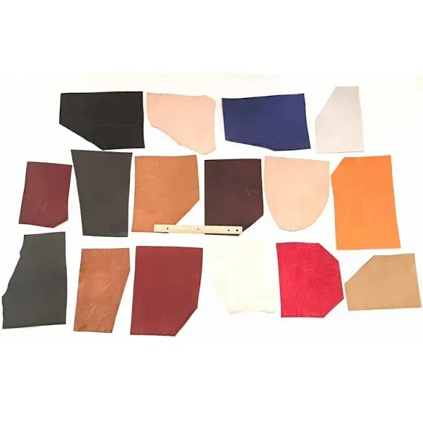 Dangerous Threads Scrap Leather Bonanza - Mixed Leather Pieces - Mixed Styles, Sizes, and Colors, 3 Full Pounds!