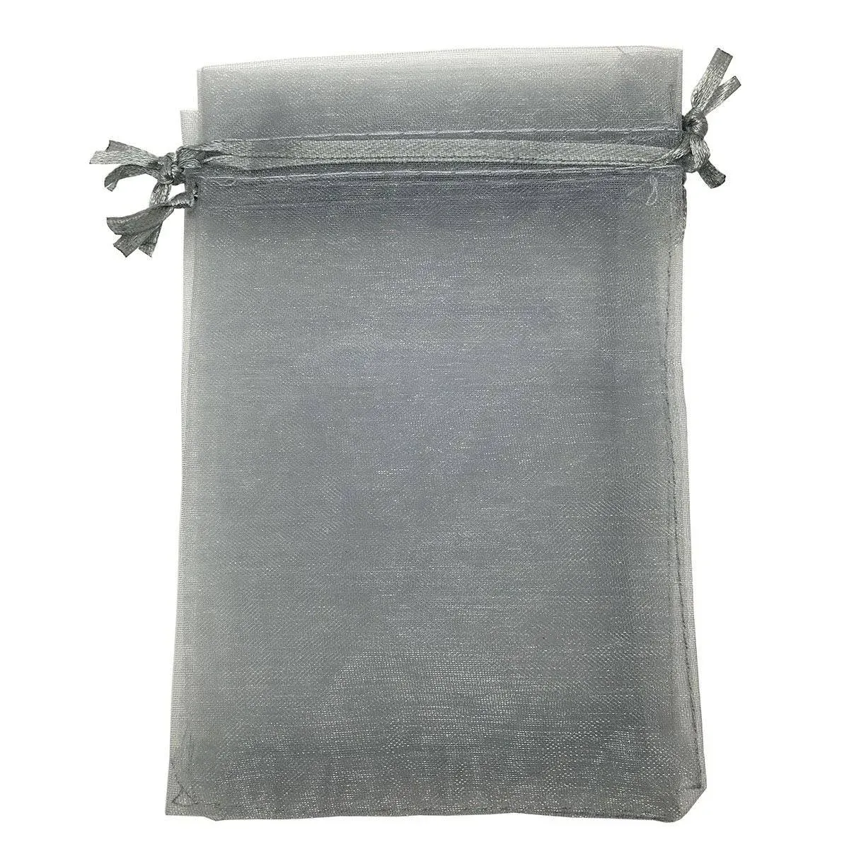 COTOSEY Sosam 100PCS 6x9 Inches Organza Drawstring Pouches Jewelry Party Wedding Favor Gift Bags (6x9, Gray)