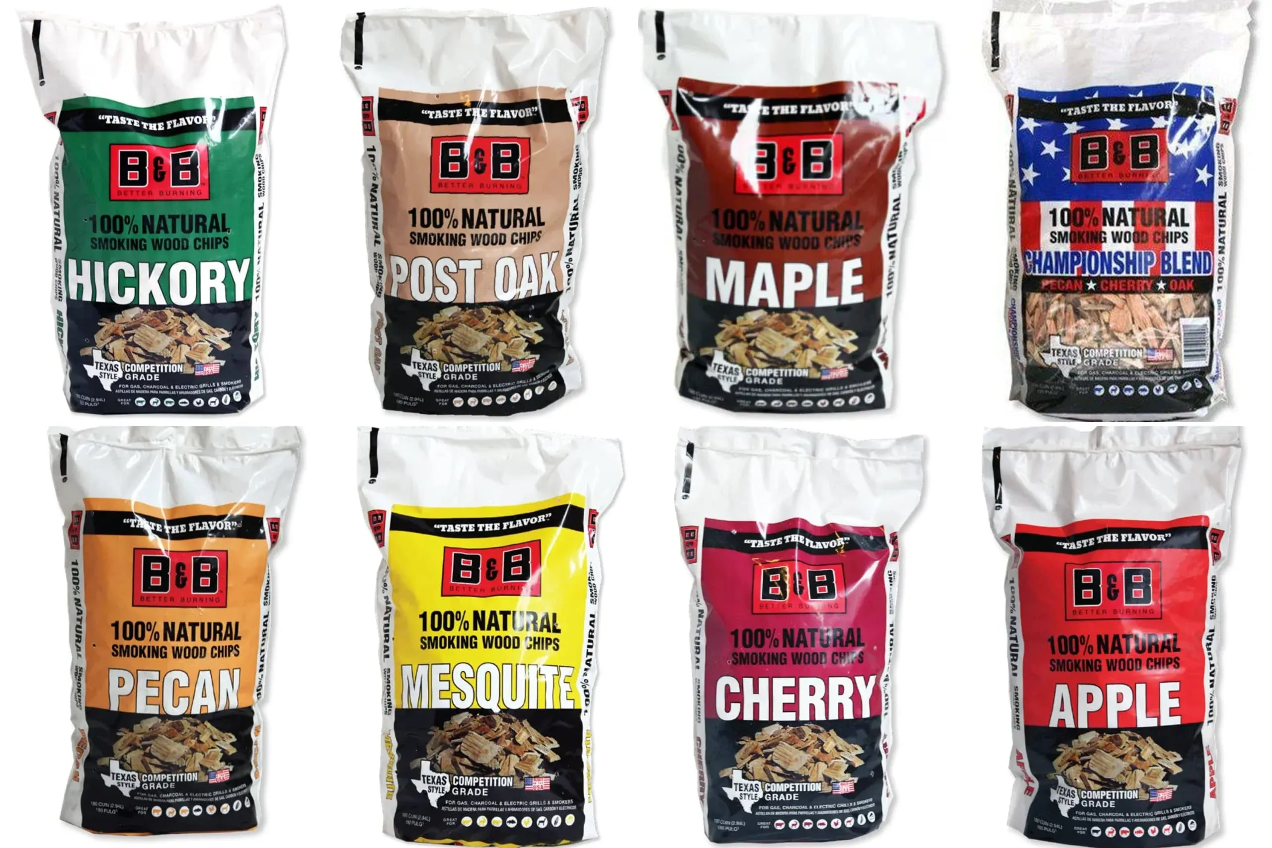 B&amp;B Charcoal Wood Chip Variety 8 Pack for The BBQer in Your Life | Try Differ...