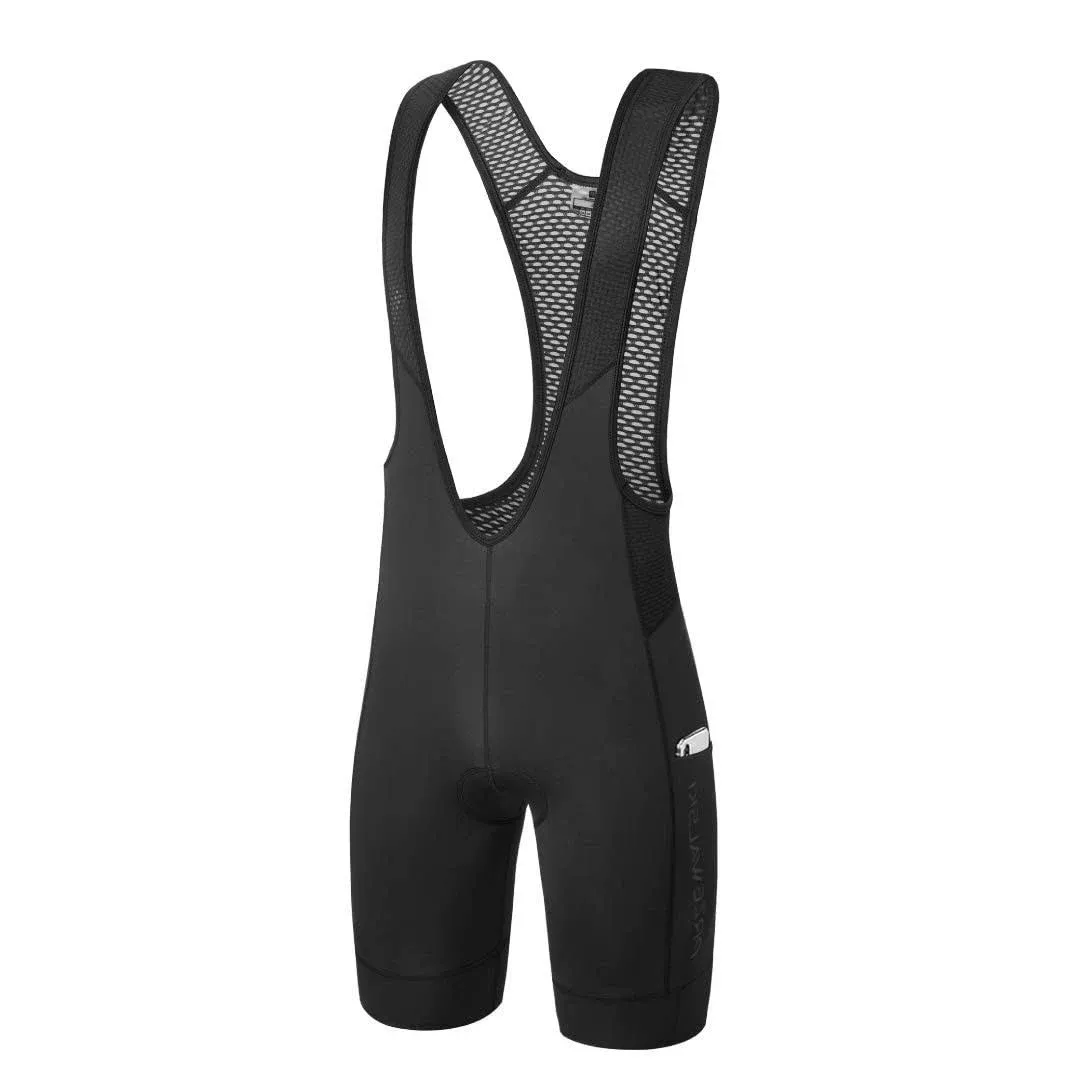 Przewalski Men's Cycling Bib Shorts, 4D Padded Bike Bicycle Tights UPF 50+ Black