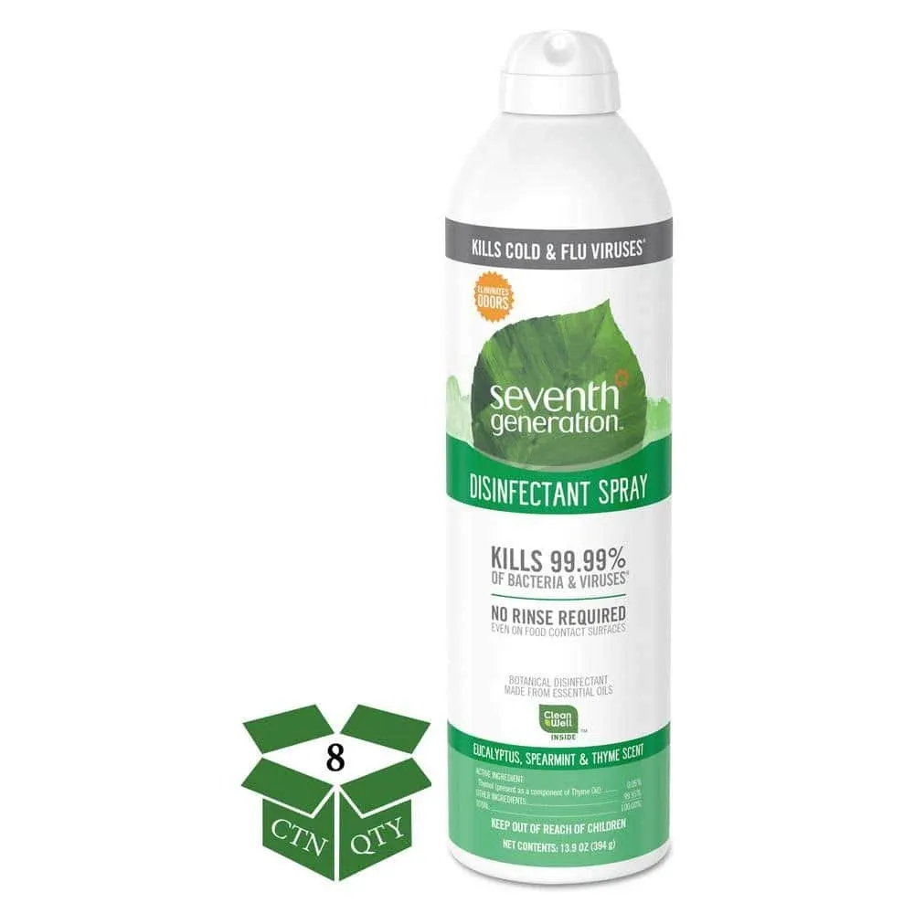 Seventh Generation Disinfectant Aerosol Spray - Eucalyptus/Spearmint/Thyme - 8 Count