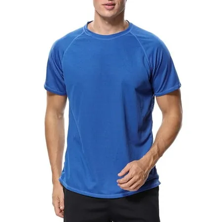 BeautyIn Men s UPF 50+ Rashguard Swim Tee Short Sleeve Quick-Dry Swimwear Top