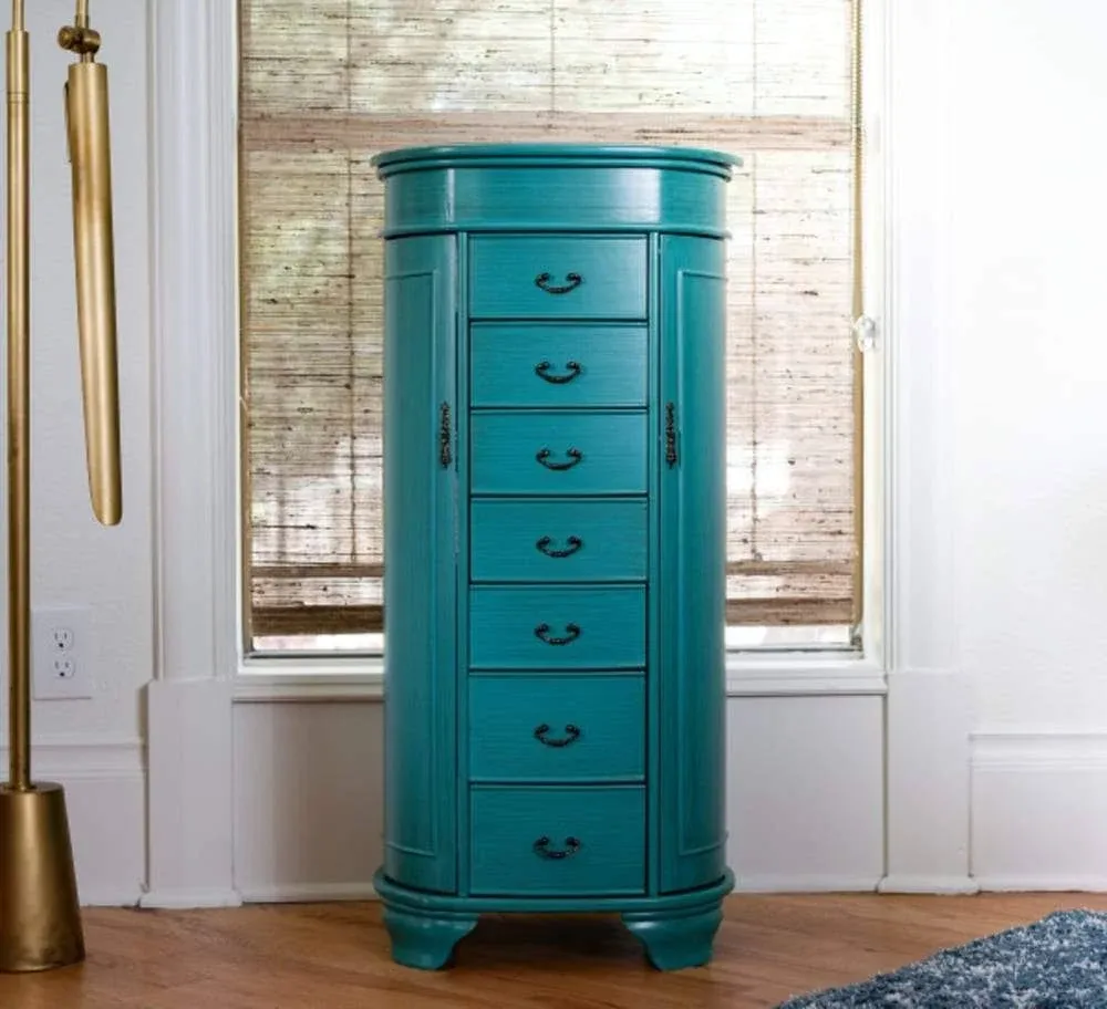 Daley Jewelry Armoire, Turquoise - Traditional - Jewelry Armoires - by Hives & Honey | Houzz