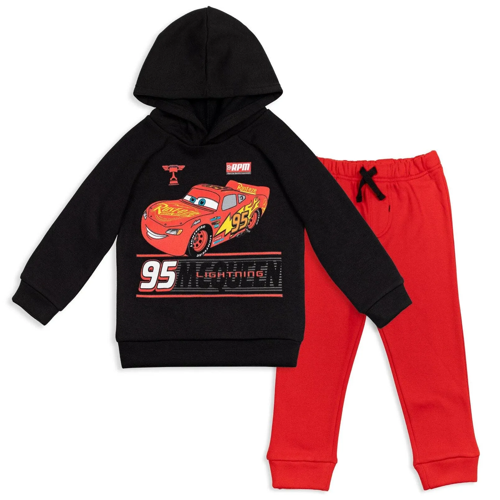 Disney Pixar Cars Lightning McQueen Fleece Hoodie & Pants Set