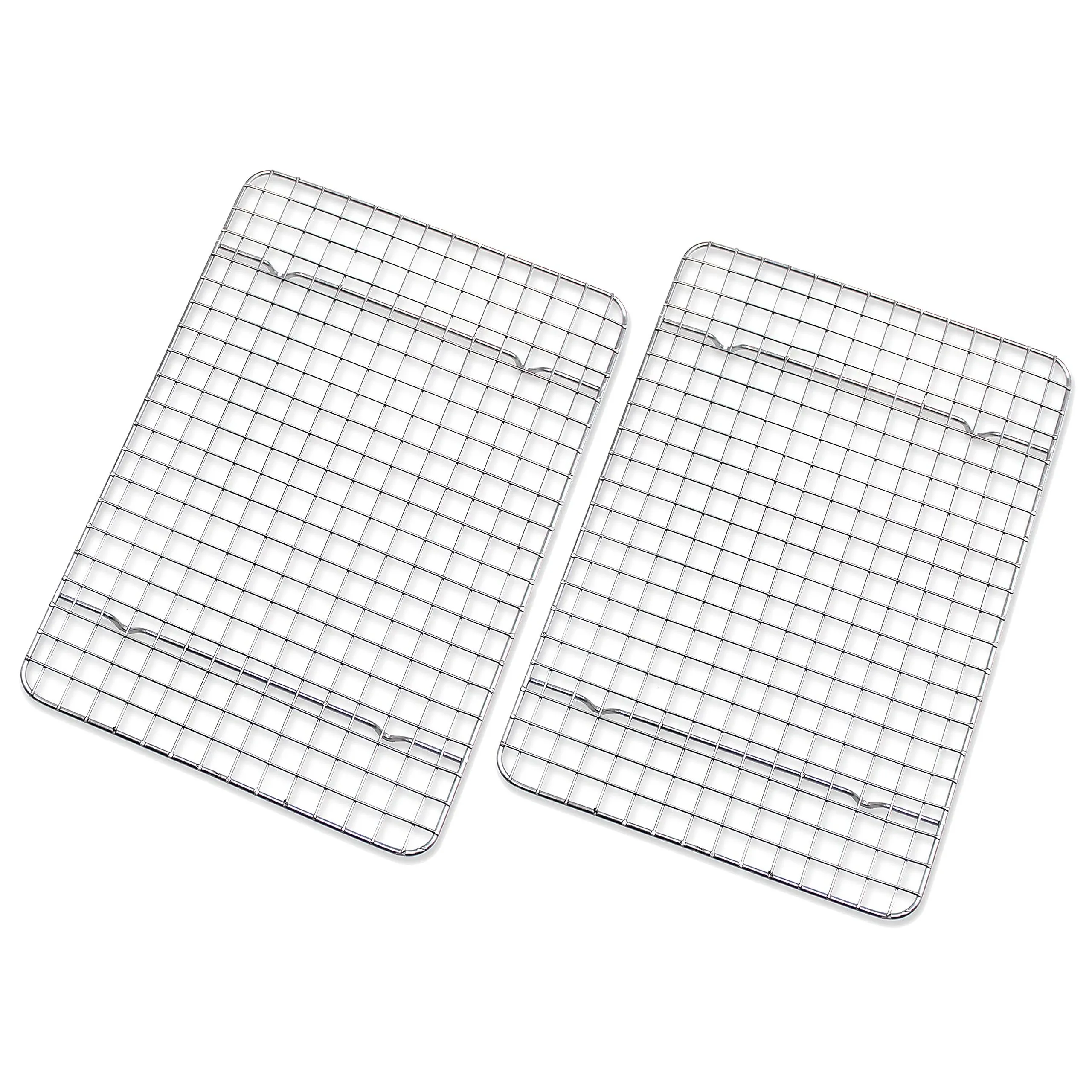 Checkered Chef Cooling Rack - Set of 2 Stainless Steel, Oven Safe Grid Wire ...