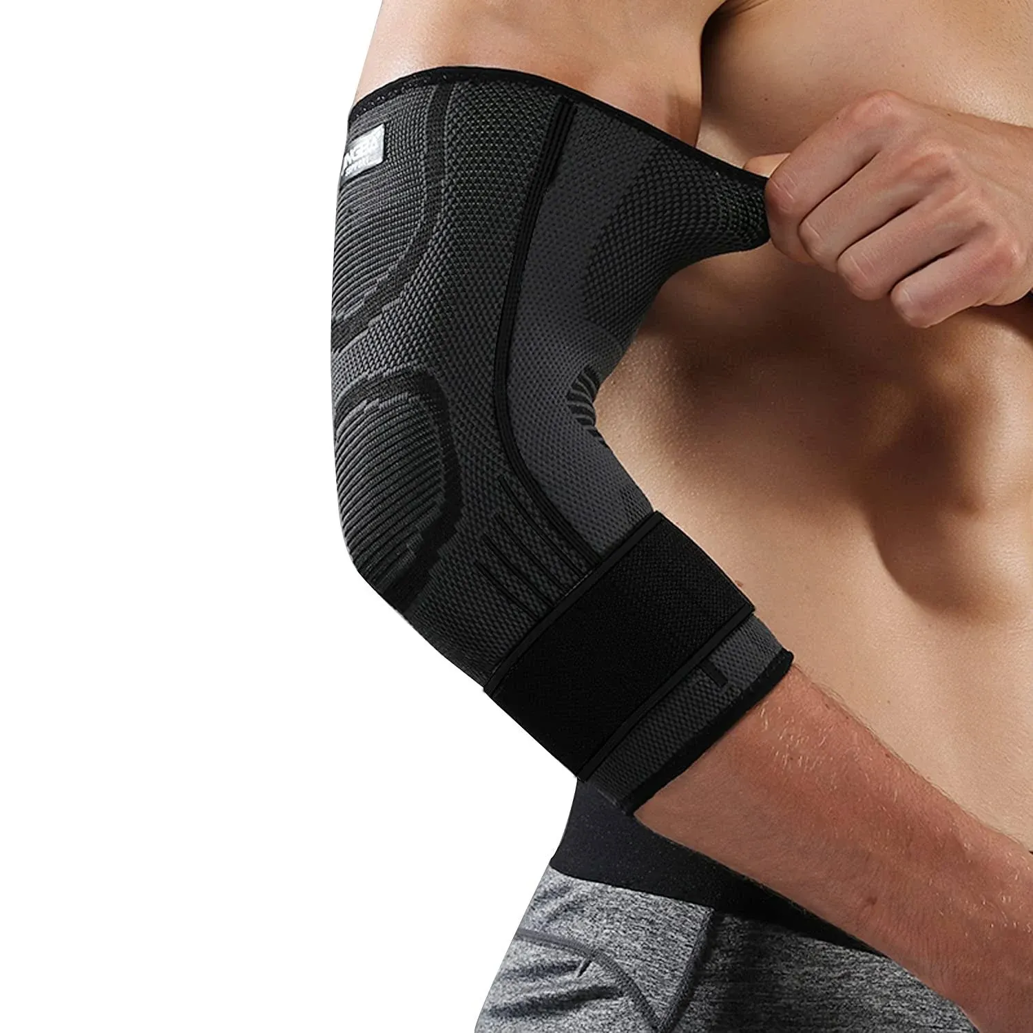 SPOTBRACE Elbow Brace Support with Strap 2 PACKCompressio<wbr/>n Sleeve Arm Support...