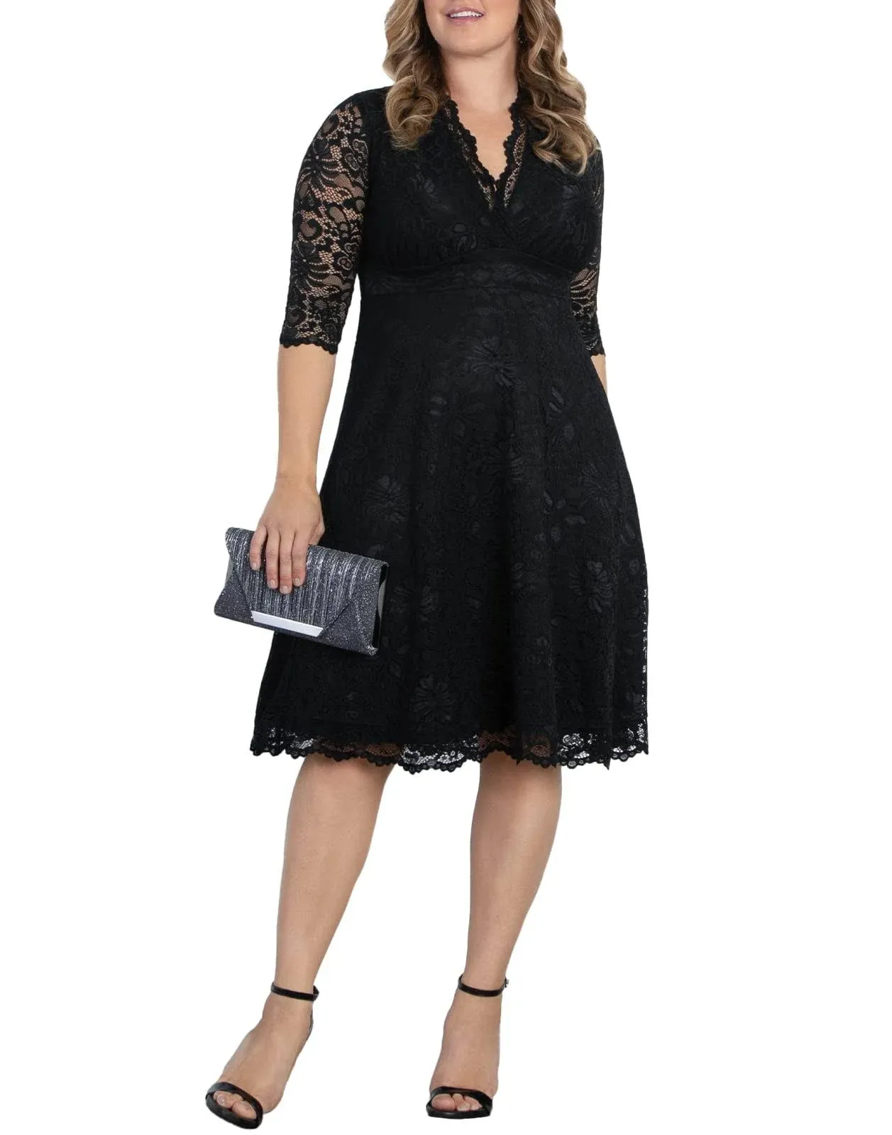 Kiyonna Mademoiselle Lace Cocktail Dress