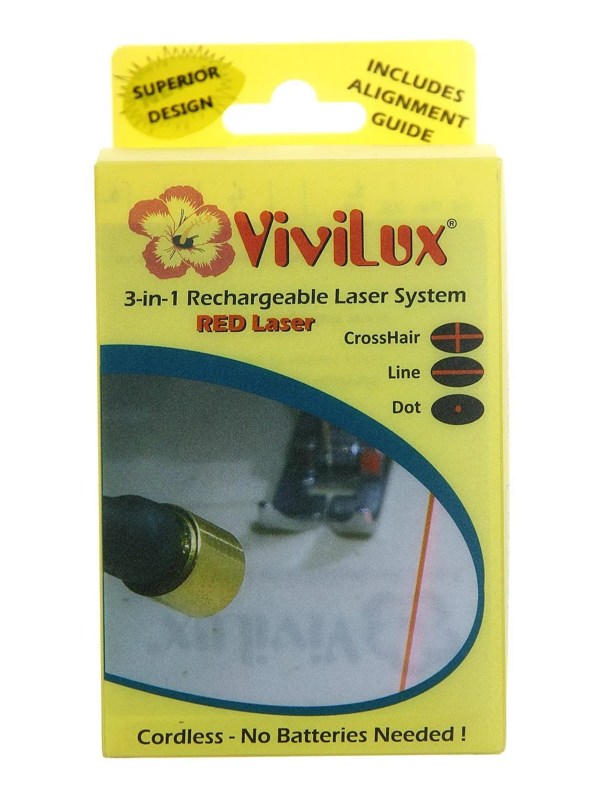 ViviLux 3-in-1 Rechargeable Red Laser System with Adjustable Line