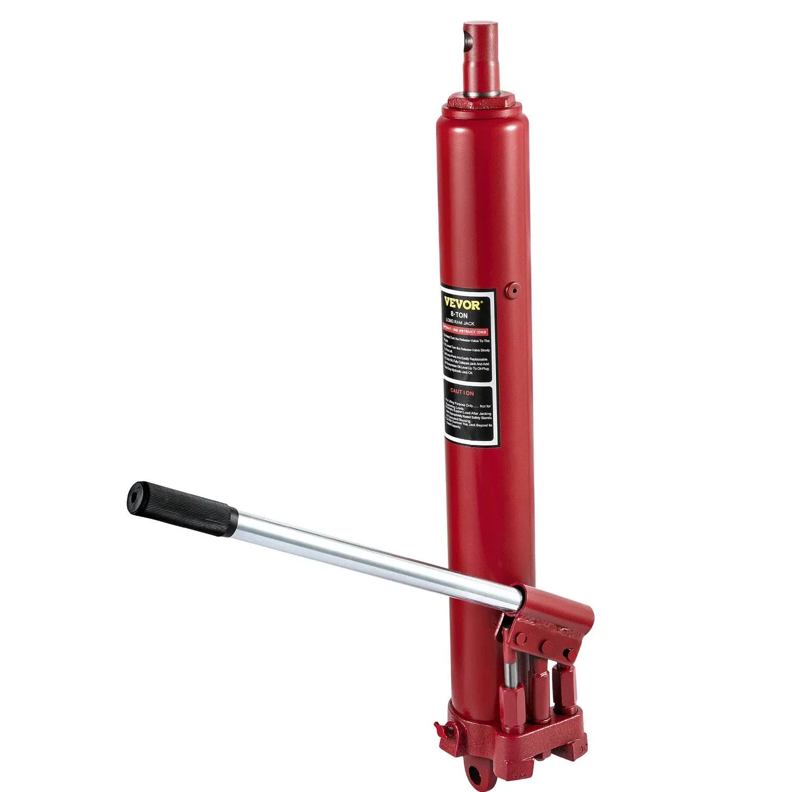 VEVOR Hydraulic Long Ram Jack, 8 Tons/17636 lbs Capacity, with Dual Piston Pump ...