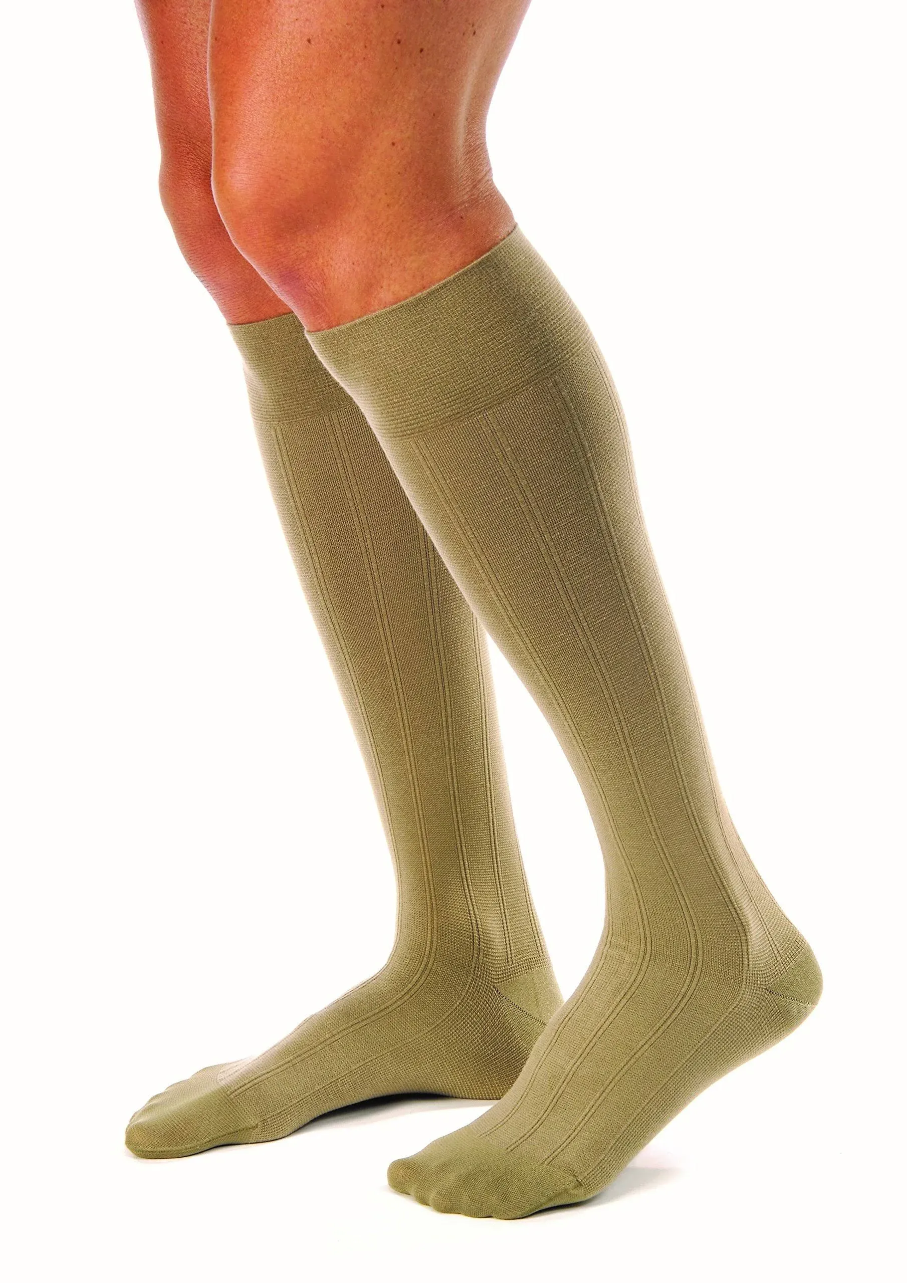 Jobst for Men Casual Knee High Socks - (15-20 mmHg) Khaki - X-Large