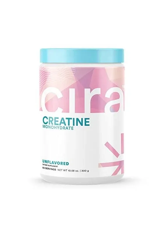 Cira Pure Creatine Monohydrate Micronized Powder for Women, Supports Lean Muscle Growth, 5000mg per Serving, 60 Servings, Unflavored