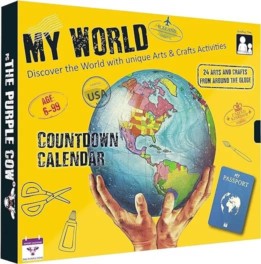 My World Advent Calendar 2024 - visit 24 countries, explore different cultures, create original Arts & Crafts from each country! Ages 9+