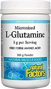 Natural Factors, Micronized L-Glutamine Drink Mix 5000 mg, Supports Muscles and Immune Function, 8 Oz