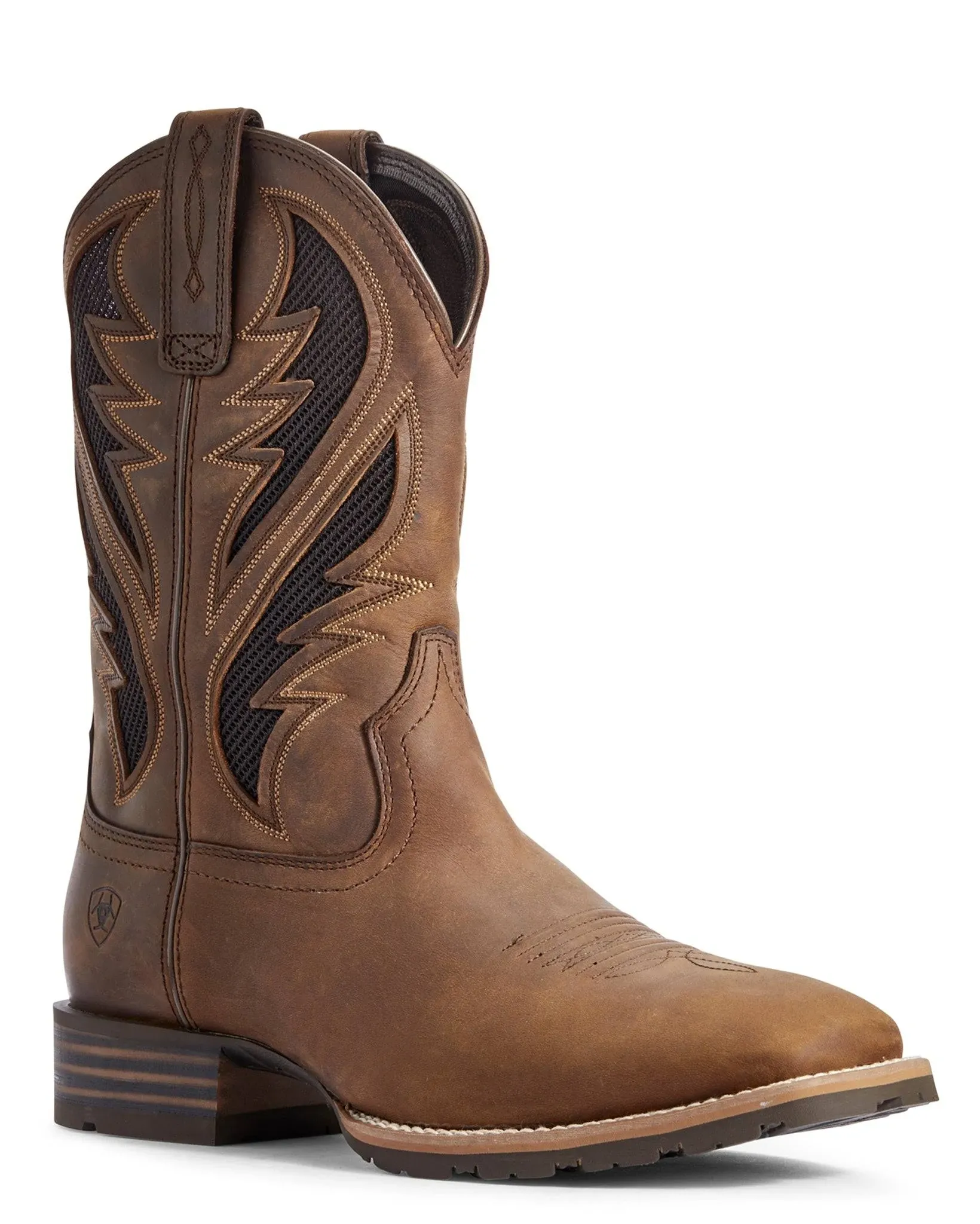 Ariat Men's Hybrid VentTEK Western Boots - Distressed Tan