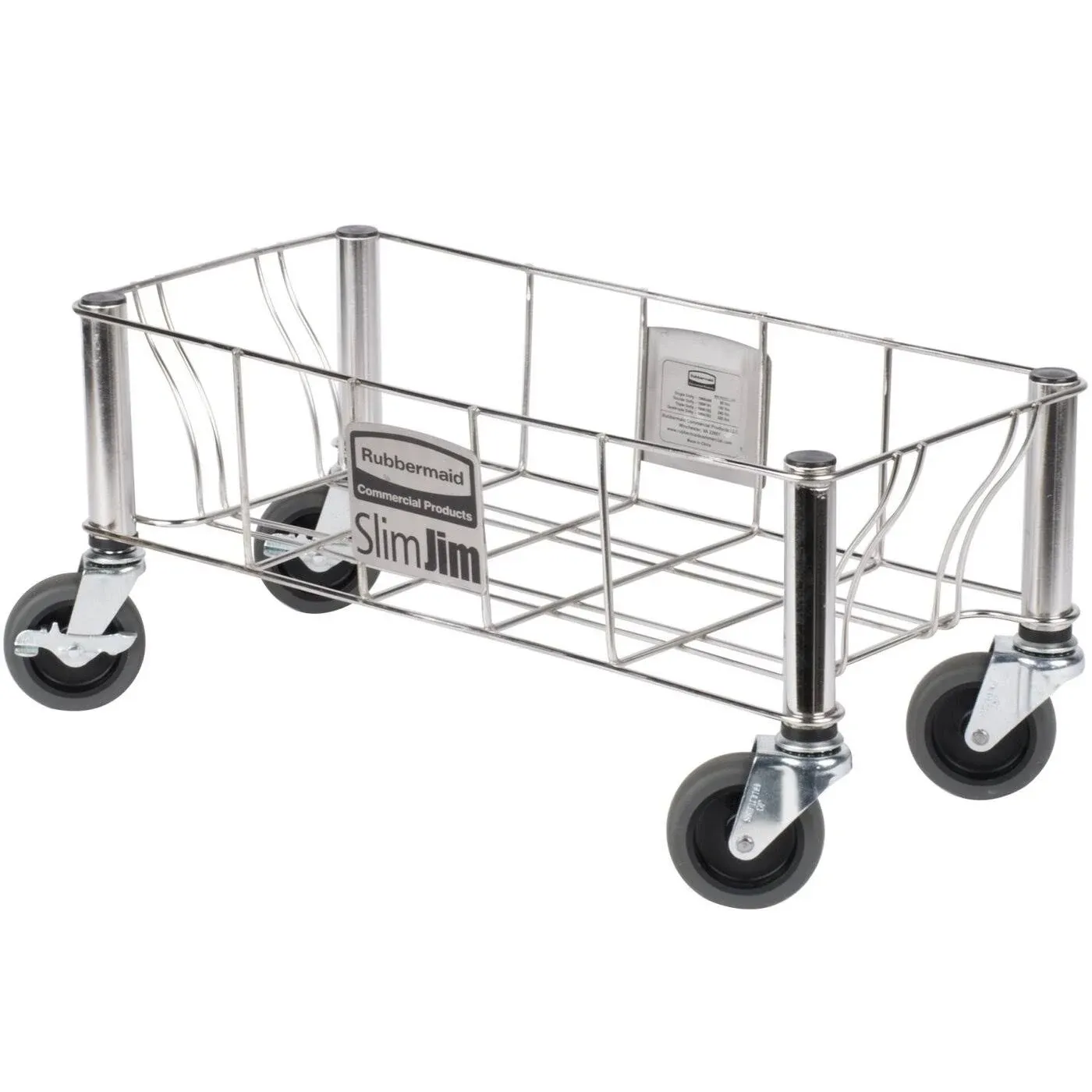 Rubbermaid 1968468 Stainless Steel Single Slim Jim Dolly