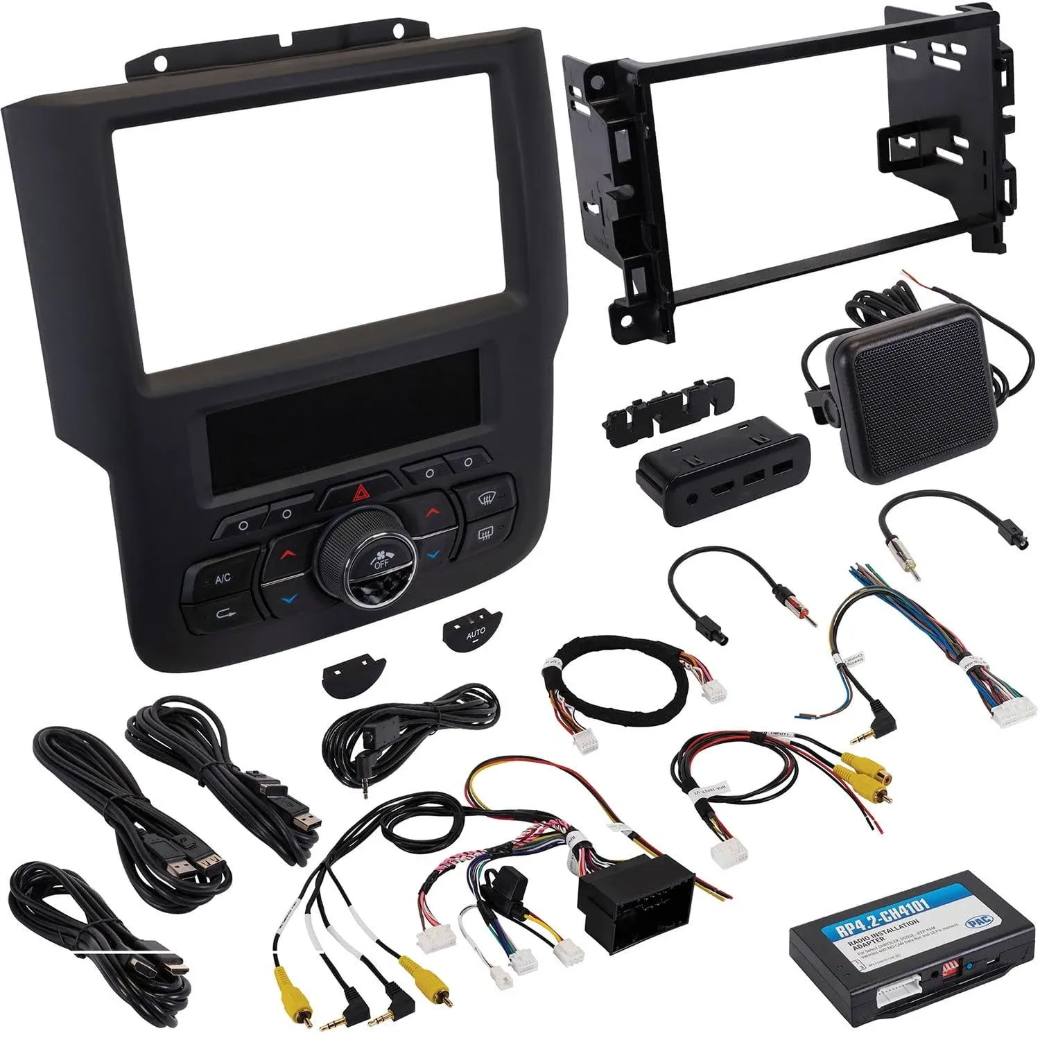 Pac RPK4-CH4101 RadioPRO Integrated Installation Kit with Integrated Climate Controls for Select Ram Trucks with 8-Inch