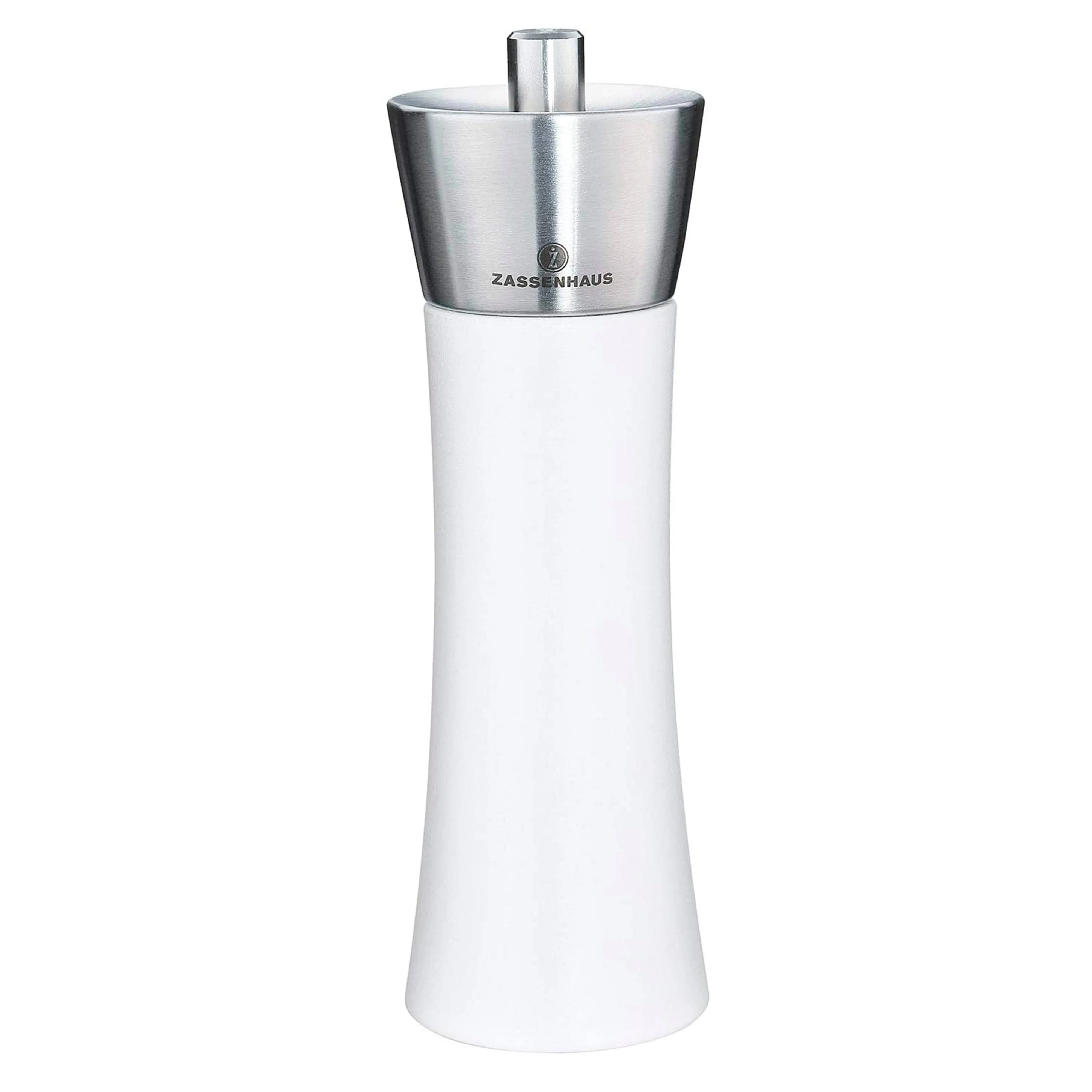 Zassenhaus Augsburg 7" Beech Wood Pepper Mill / Grinder - White