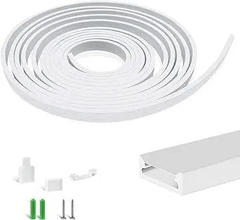 16.4FT/5M Silicone LED Channel System, U Shape 5x13mm DIY LED Neon Rope Light IP67 Waterproof Tube for 10mm Strip Lights Installation, for Indoor Outdoor Ambient Decor (LED Dot Visible)