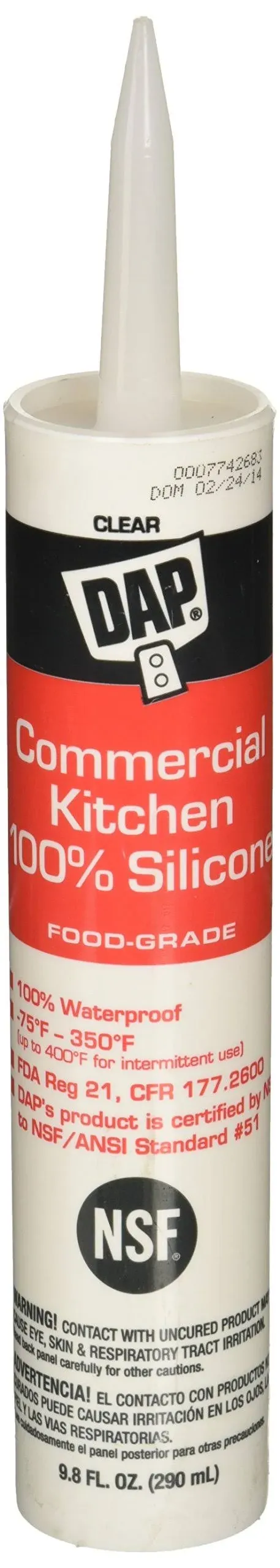 DAP Commercial Kitchen Food-Grade Silicone Sealant