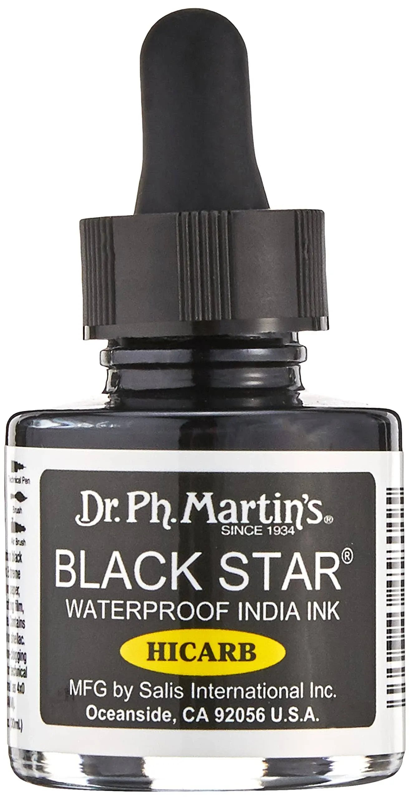 Dr. Ph. Martin&#039;s Black Star Waterproof India Ink