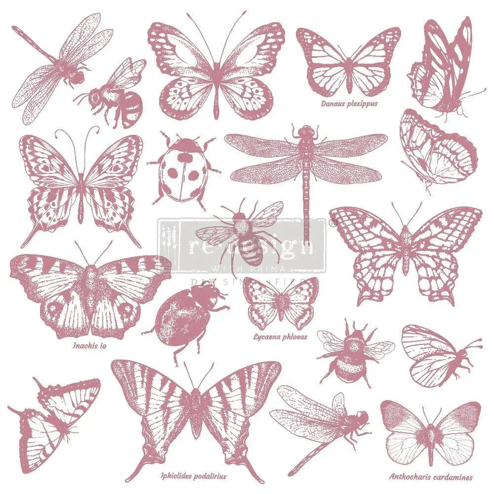 Redesign Decor Clear-Cling Stamps - Monarch Collection for Wall Paint Wall Art Furniture Decorative nightstand Bed Side Stand Large Vanity Table Set Makeup Vanity Dressing Table Computer Desk