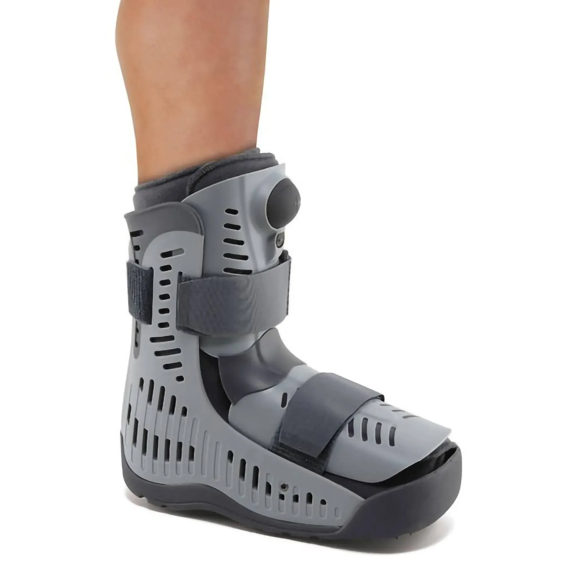 Ossur Rebound Air Walker Boot with Compression Adjustable Comfortable Straps and Air Pump Rocker Bottom Ventilated Panels for Ankle Sprains Fractures Tendon Ligament Post-Op Rehab (Low-Top, Medium)Ossur Rebound Air Walker Boot with Compression Adju…