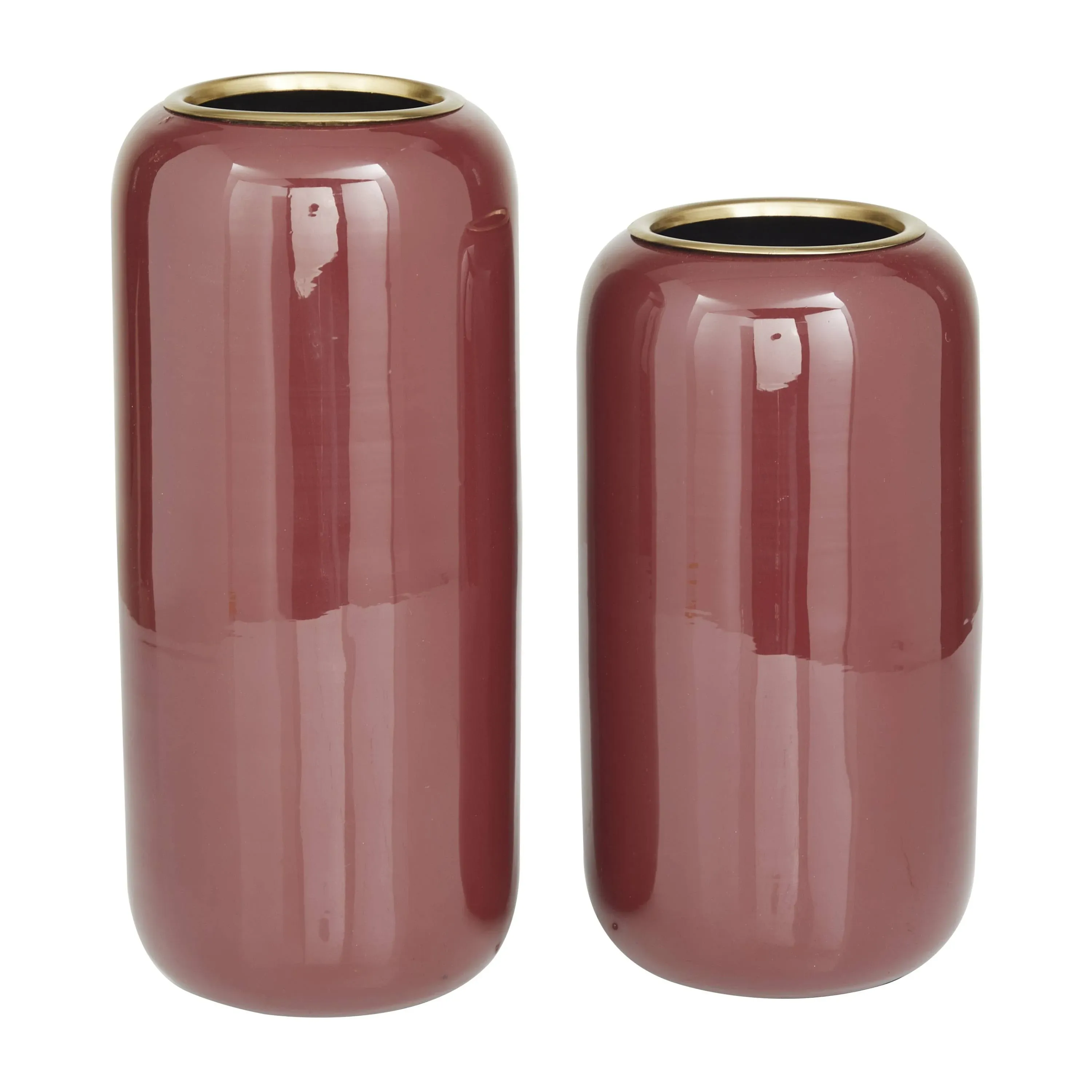 The Novogratz Modern Metal Vase - Set of 2, Red