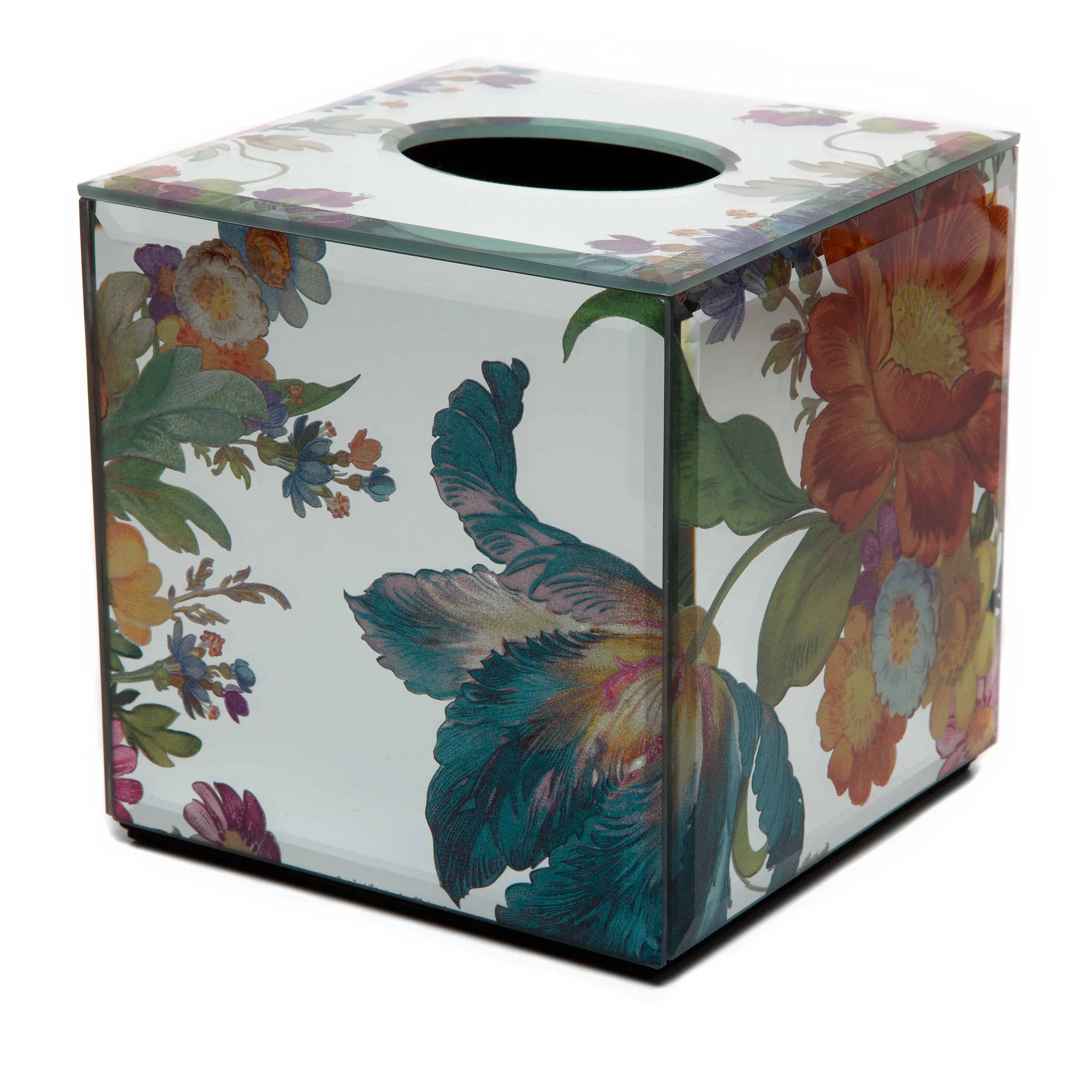 MacKenzie-Childs Flower Market Reflections Boutique Tissue Box Cover