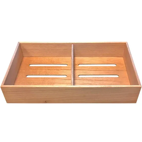 Prestige Import Group - Universal Spanish Cedar Tray with 1 Adjustable Divider for Storage or Cigars - Size: 12.5  x 7.5  x 2.25