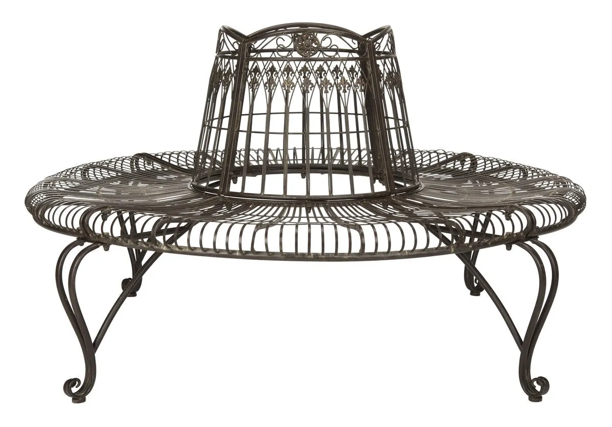 Ally Darling Wrought Iron 60.25 Inch W Outdoor Tree Bench