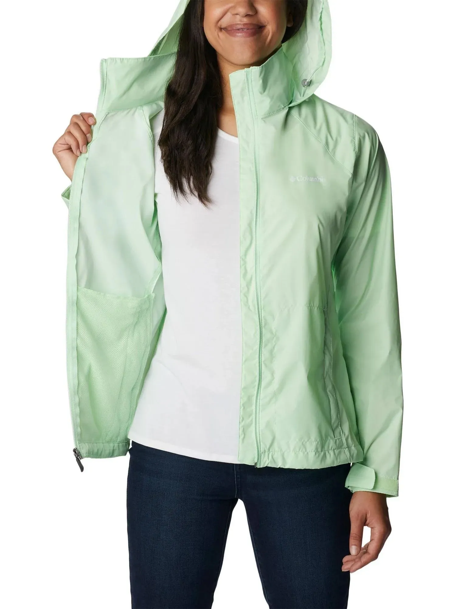 "Columbia Women's Switchback III Waterproof Casual Rain Jacket - Key West - XL"