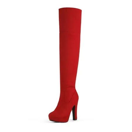 Dream Pairs Thigh High Chunky Platform Boots