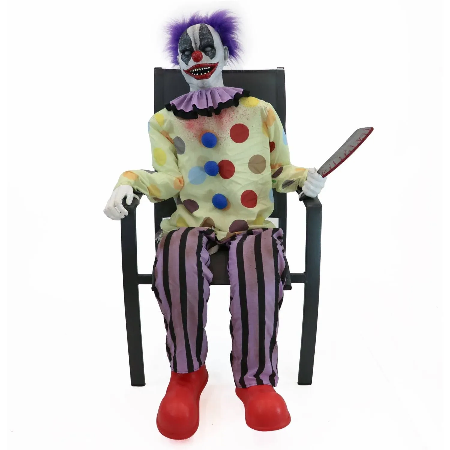 Tekky Haunted Hill Farm Clown Motion-Activated Halloween Animatronic