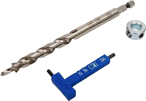 Kreg KPHA308 Easy-Set Drill Bit, Stop Collar