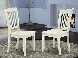 Dining Chair Linen White DAC-LWH-W By East West Furniture