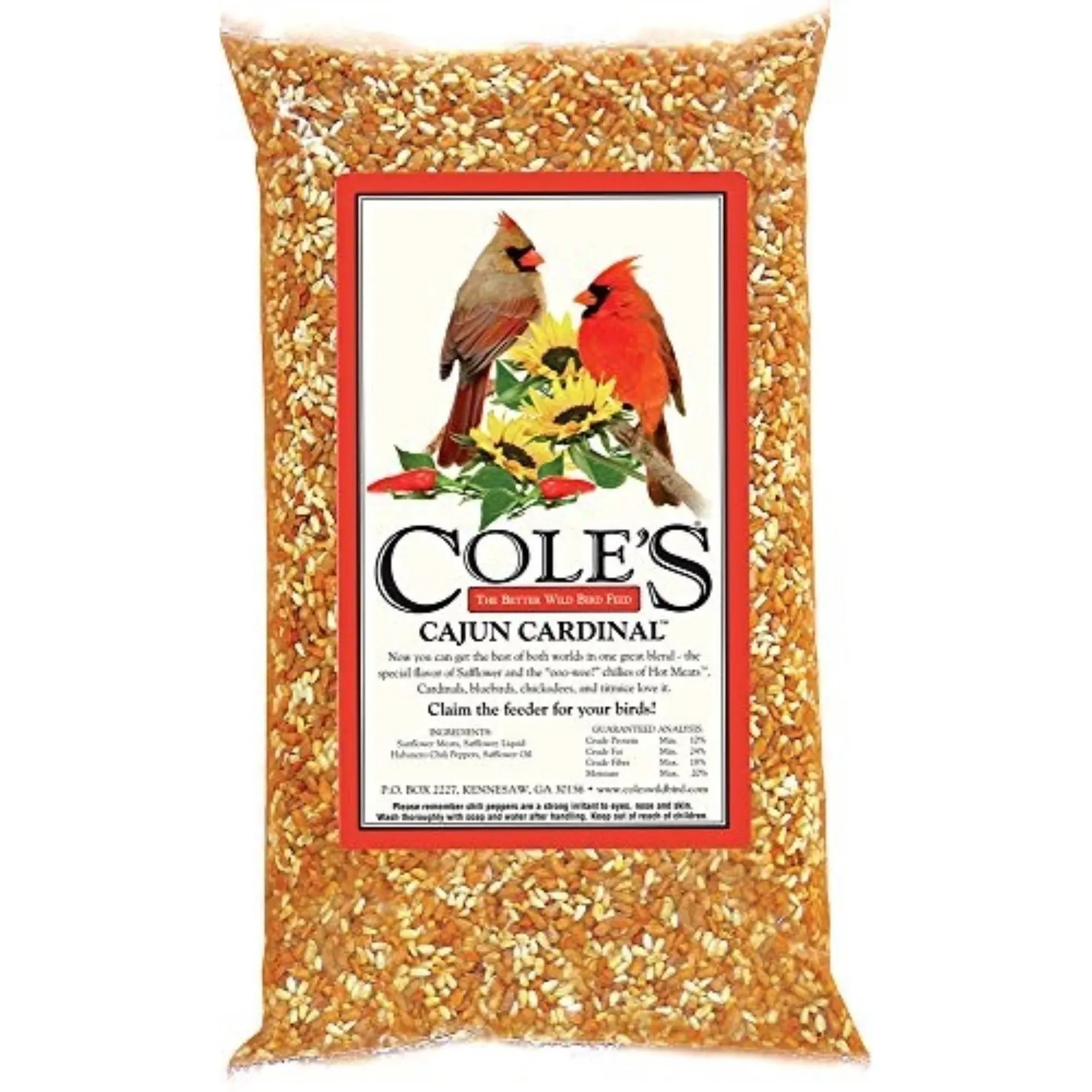 Cole&#039;s CB10 Cajun Cardinal Blend Bird Seed, 10 lb bag. 