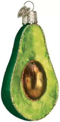 Old World Christmas 28059 Glass Blown Avocado Ornament