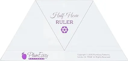 Half-Hexie Ruler PEP-208 by: Plum Easy Patterns