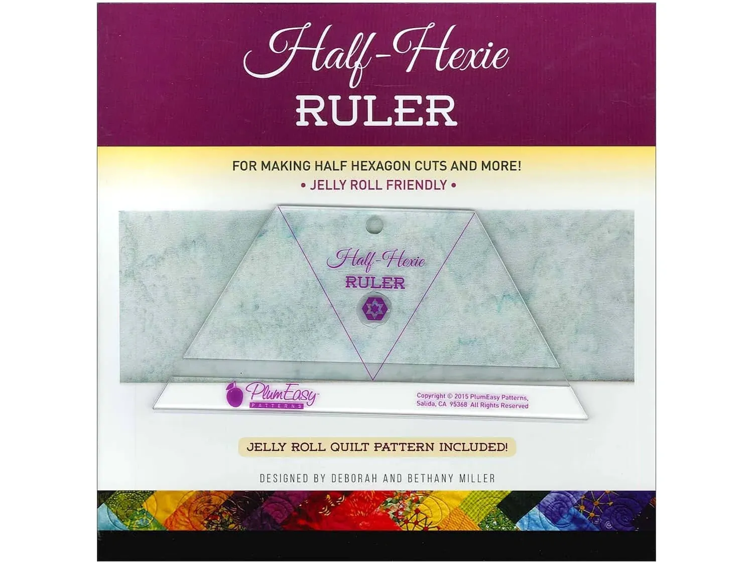 Half-Hexie Ruler by Deborah and Bethany Miller for Plum Easy Patterns