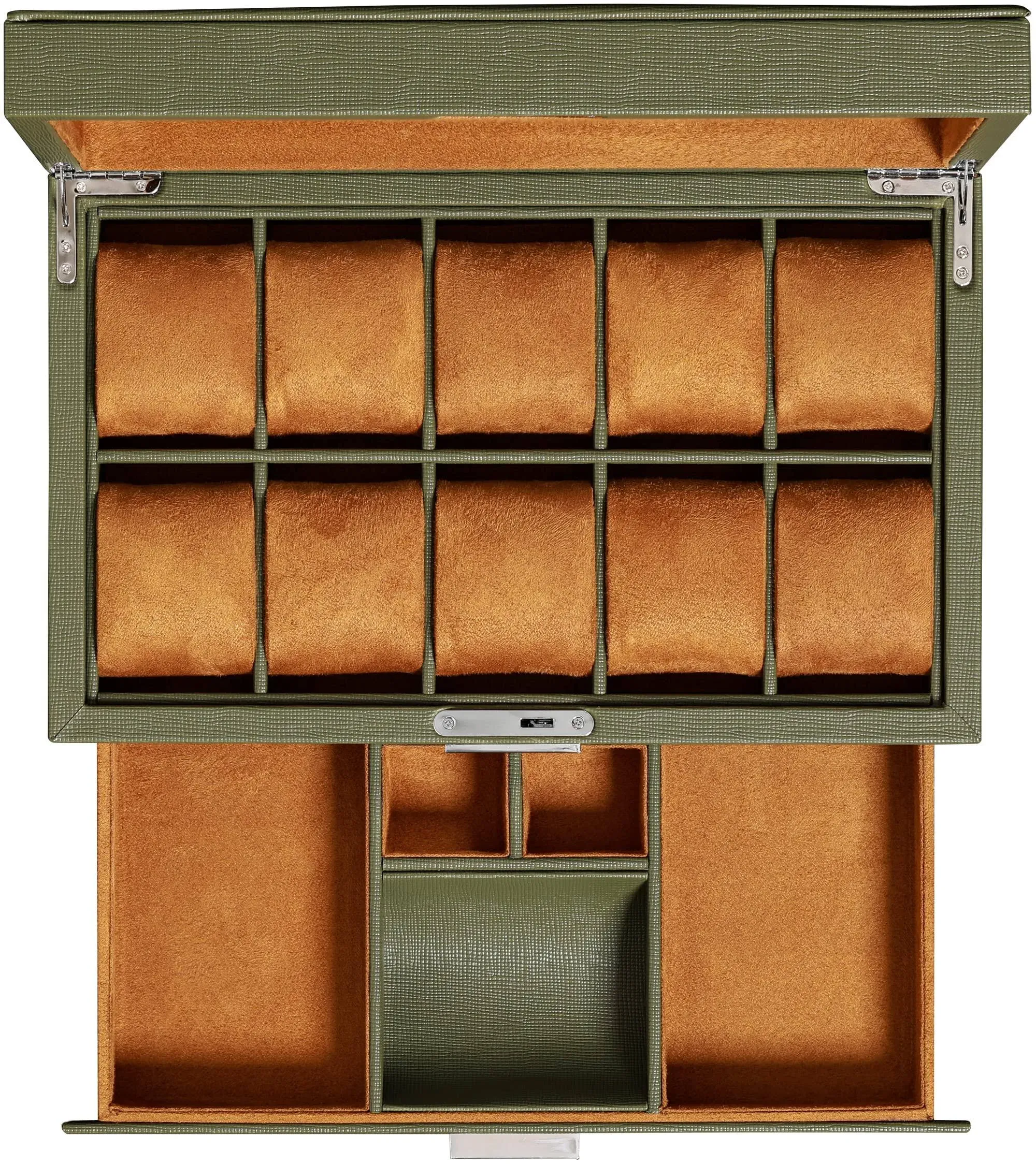 Rothwell 10-Slot Leather Watch Box