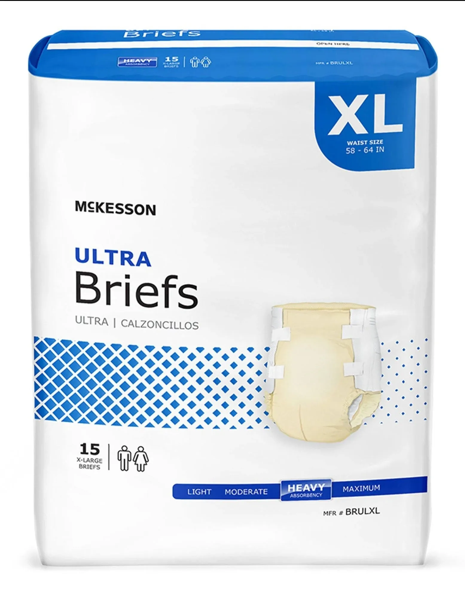 Incontinence Brief McKesson Ultra Heavy Absorbency