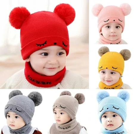 Toddler Winter Hat Baby Beanie with Earflap Fleece Lined Warm Soft Winter Hats for Girls Boys