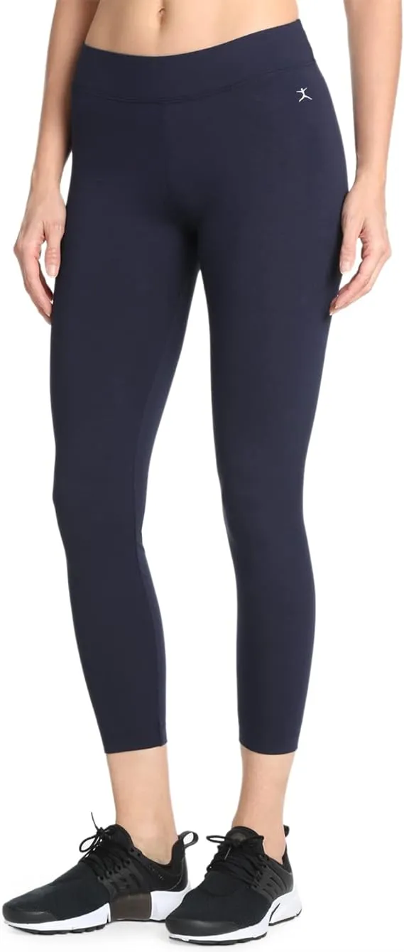 Women's Danskin Wide Waist Ankle Leggings - Midnight Navy - Small