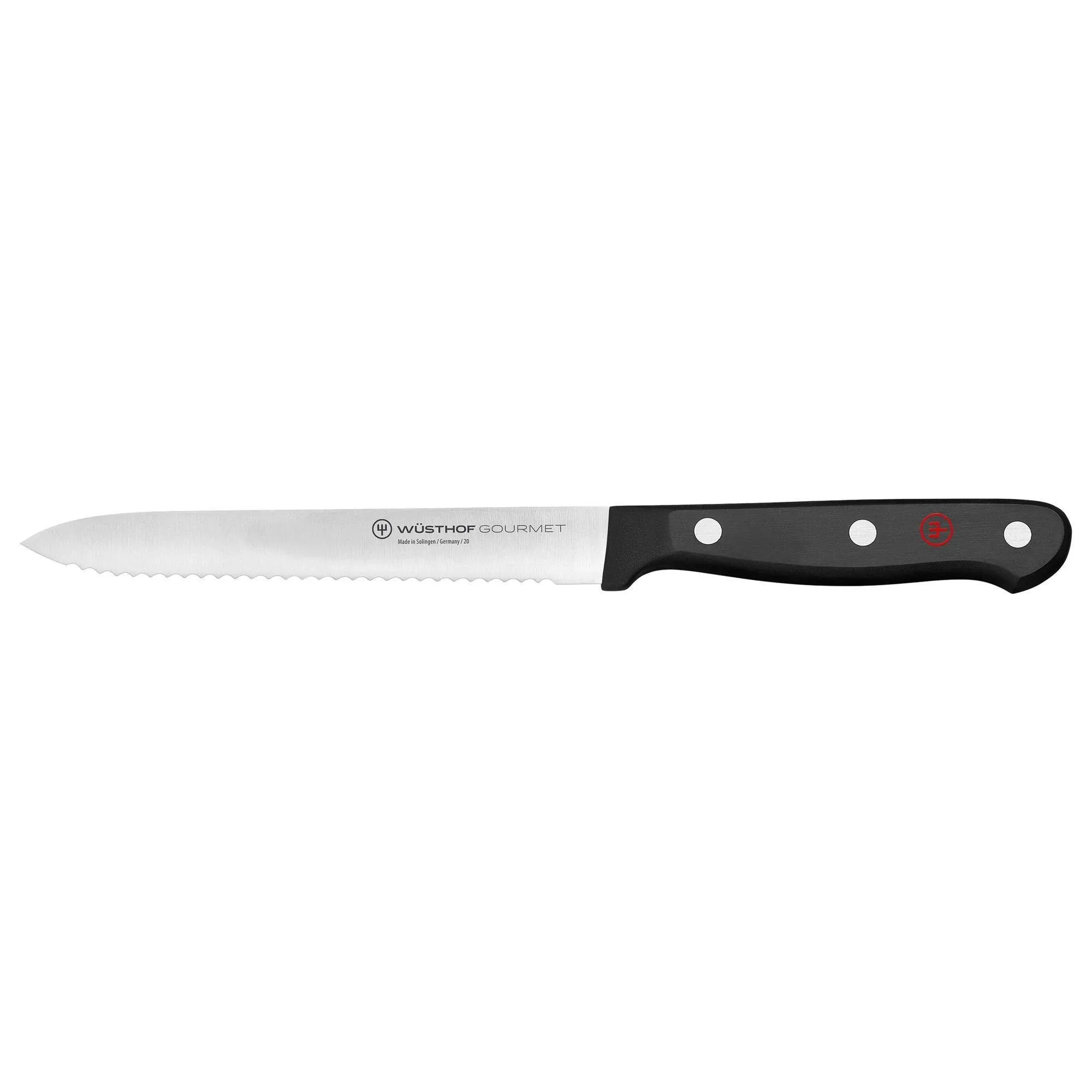 Wüsthof Gourmet 5" Serrated Utility Knife, Silver