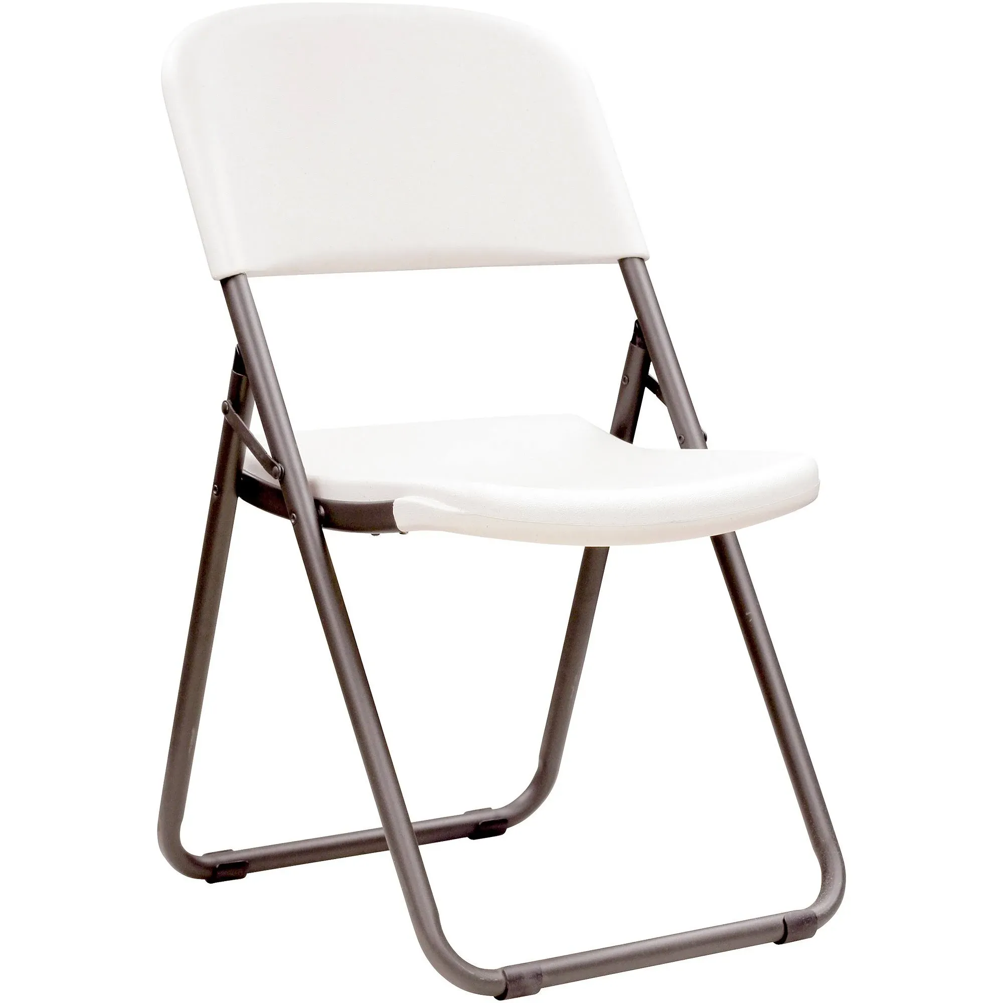 Lifetime 80155 Loop Leg Folding Chair, White Granite , Pack of 4