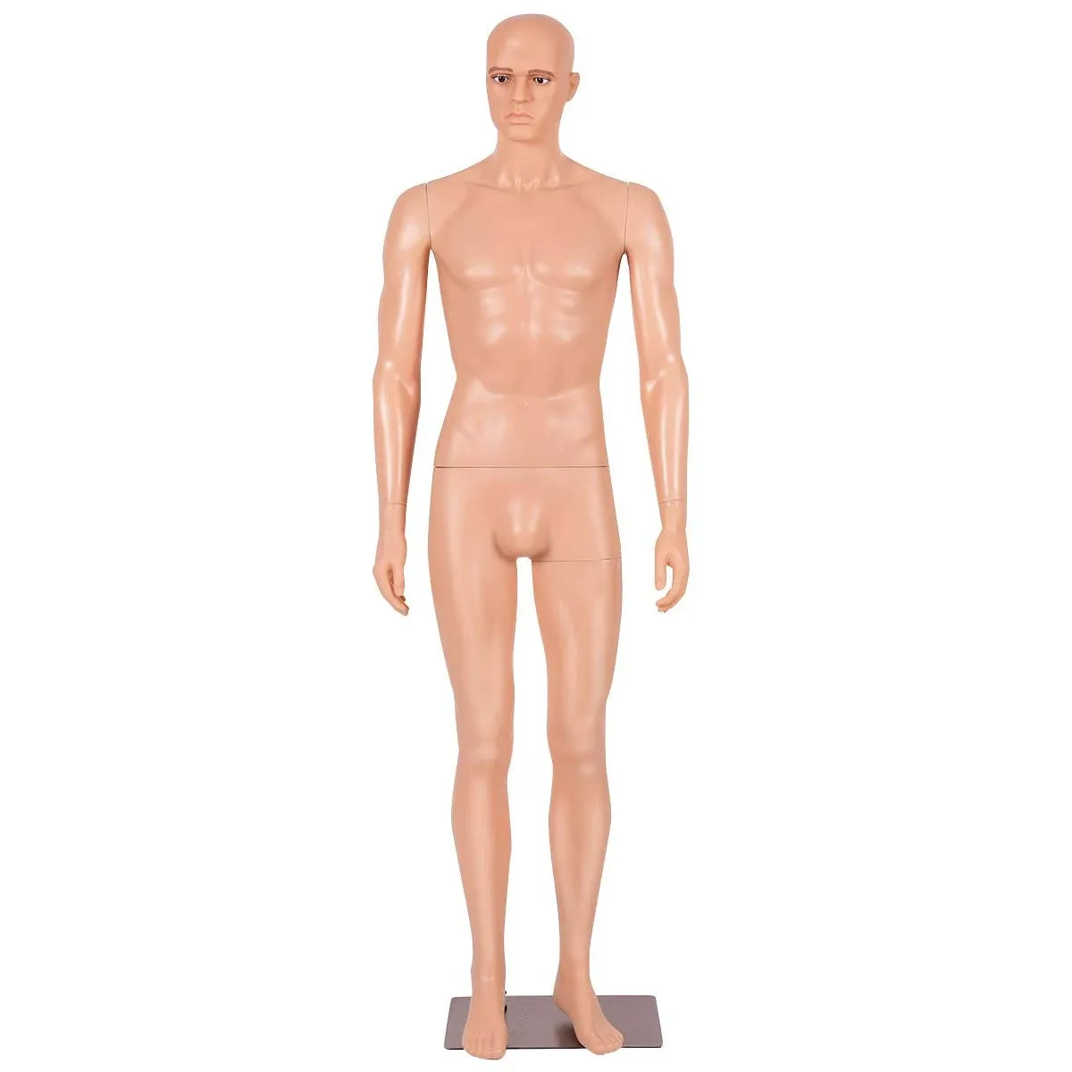 Costway 6 FT Male Mannequin Make-up Manikin with Metal Stand 