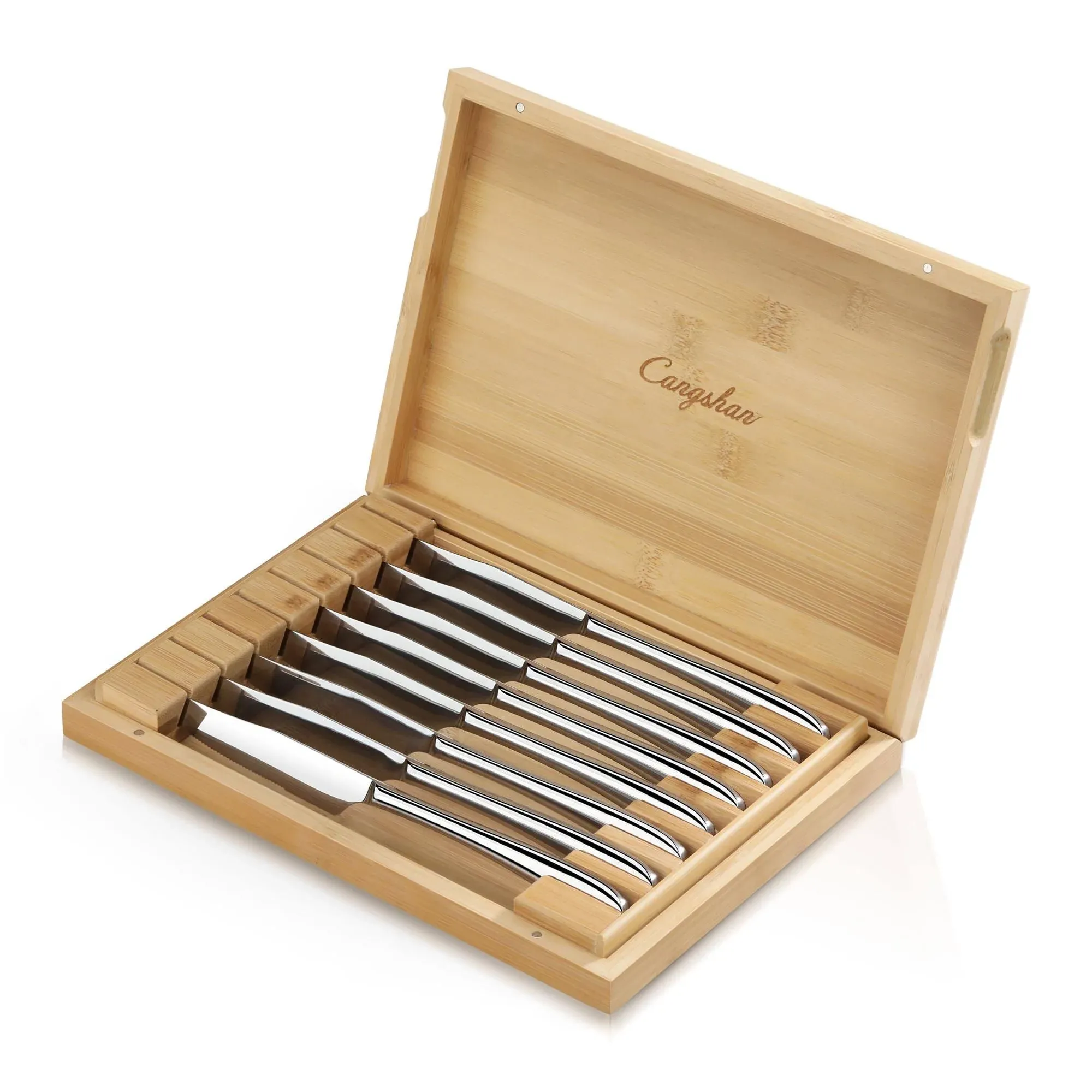 Cangshan Rain II Series 8-Piece Stainless Steel Steak Knife Set