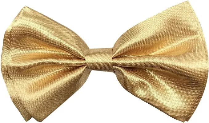 L&M Adult Unisex Gold Glitter Suspenders with Matching Gold Metallic Bow Tie Set ...