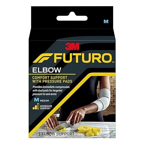 Futuro ELBOW Comfort Support with Pressure Pads, Mod Support, Medium 47862 NEW!