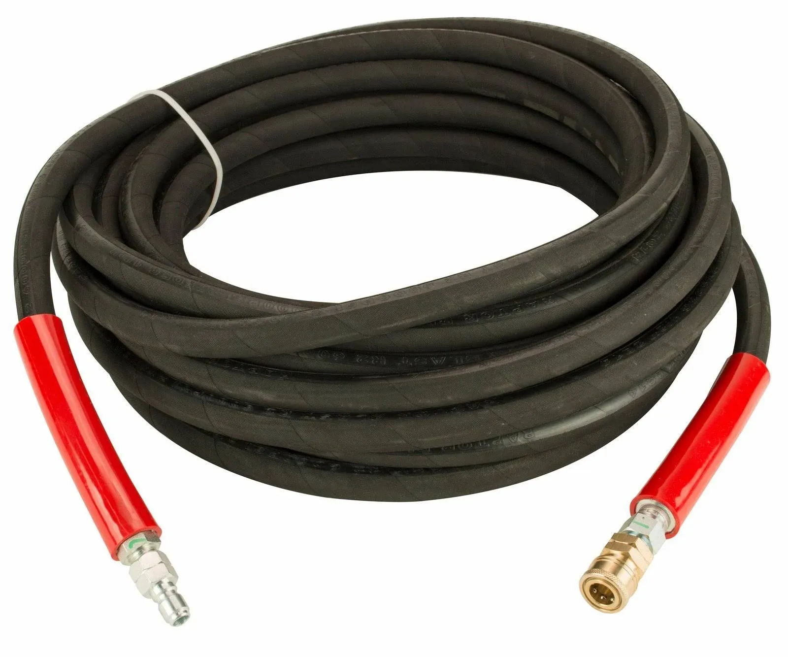 Raptor Blast 6000 PSI 1/2&#034; x 50&#039; BLACK 2 Wire Pressure Washer Hose with Couplers